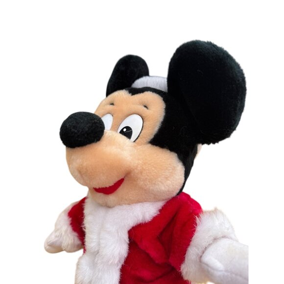 Disney Parks Christmas Santa Mickey Mouse Medium Plush - Picture 4 of 15